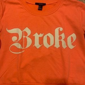 Cropped Coral Sweatshirt